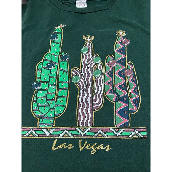 Las Vegas Christmas Funny Shirt Cactus Ornament's XL Vintage y2k Single Stitch - Picture 8 of 9